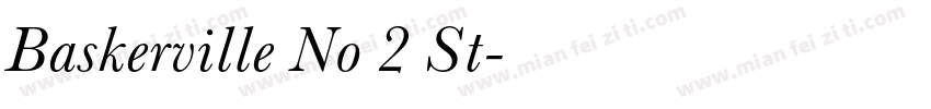 Baskerville No 2 St字体转换